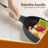Imperial Granite Non Stick Fry Pan with Glass Lid, 3L / 28cm, Cast Aluminium Body, Omelette Egg Pan, Fish Fry Pan, Gas & Induction Compatible, Dark Grey